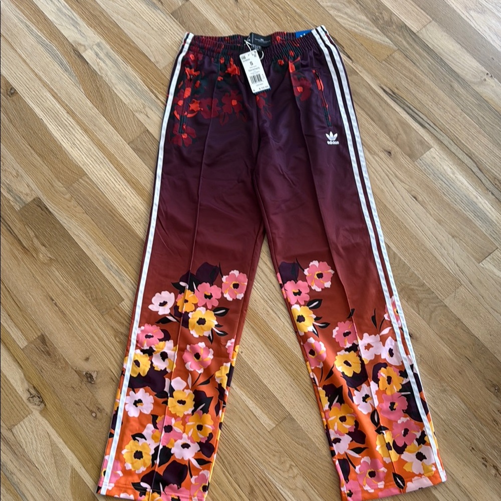 Adidas Womens Floral Track Pants - Multicolor